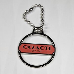 Coach Pink Enamel Medallion Hangtag